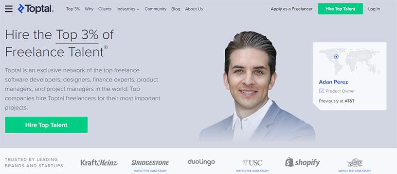 freelance websites, toptal